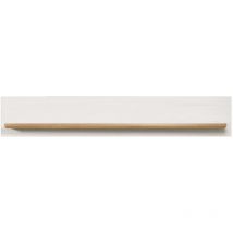 Tagère Shade, Panneau Aggloméré Mélaminé, Blanc, Marron, 146x25x21 cm