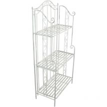 Homeness Stahlregal Daria mit 3 Regalen – Weiß – 80cm – 180cm – 40cm – 150kg
