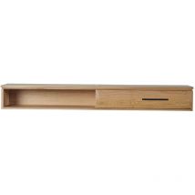 Étagère suspendue en chêne massif 1 porte 1 niche - BOSTON