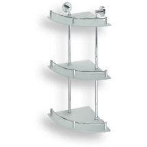 Bemeta - Sapho X-Round - Tablette murale d ́angle, verre/chrome XR606