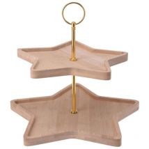 Etagere zweistufig Sternform , 25 cm