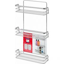 Feridras - tagères de douche 2 étagères en chromé francy 2.0 3 ripiani - L26xP10XH49 cm