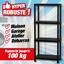 Outiror - tagère de rangement pour votre garage, atelier, cellier, cave... - 4 niveaux