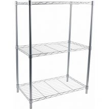 Étagères en métal étagère de rangement de cuisine Étagère de rangement 3 niveaux étagères sur pied 56x35x80cm étagère de cuisine organisateur étagère