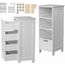 Étagères modernes armoire haute unité de rangement en bois blanc cabinet présentoir