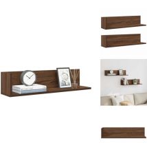 Étagères murales 2 pcs chêne marron 75x16,5x16,5 cm - Étagère Murale - Étagères Murales - Étagère Flottante - Étagère Murale Flottante