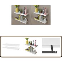 Tagères murales 4 pcs Blanc 60 cm - Etagere Murale - Étagères Murales - Rangement Mural - Decoration Murale - Meuble Mural