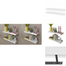 Tagères murales 4 pcs Blanc 60 cm - Etagere Murale - Étagères Murales - Rangement Mural - Decoration Murale - Meuble Mural