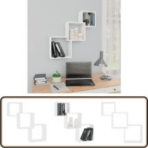Tagères murales cubiques Blanc 68x15x68 cm Bois d'ingénierie - Etagere Murale - Etageres Murales - Etagere Cubique - Etageres Cubiques - Meuble Mural