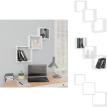 Tagères murales cubiques Blanc 68x15x68 cm Bois d'ingénierie - Etagere Murale - Etageres Murales - Etagere Cubique - Etageres Cubiques - Meuble Mural
