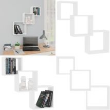 Tagères murales cubiques Blanc 68x15x68 cm Bois d'ingénierie - Etagere Murale - Etageres Murales - Etagere Cubique - Etageres Cubiques - Meuble Mural
