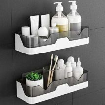 Tigrezy - tagères pour douche, paniers de douche, paniers de rangement, paniers de douche, étagères de salle de bain, étagères murales sans trous,