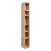 Etagère 191 cm étroite 6 niches naturel