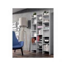 Etagère 9 niches Blanc - liam - l 96 x l 25 x h 192 cm