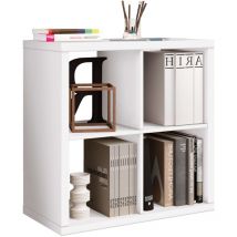 Mobimarket - tagère cubique blanche brillante 4 cubes creux Chambre d'enfant Jeunesse Bureau Rangement du salon