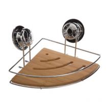 Etagère d'Angle de Douche 'Ventouse' 26cm Naturel