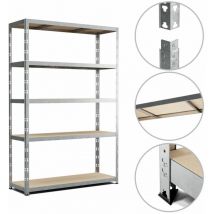 Eurospen - Etagère de rangement modulable et polyvalente pour atelier, garage, cave... Charge Lourde max 875kg -180x120x40cm - Gris