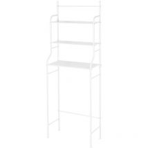 Haloyo - Etagère de salle de bain meuble de rangement au-dessus des toilettes wc ou lave-linge avec 3 tablettes,1575526cm-Blanc