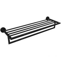 Bemeta - Sapho X-Round - Étagère avec porte-serviettes, longueur : 55 cm, noir XR421B