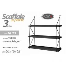 Webmarketpoint - Etagère murale babillard noir urbain industriel 60 x 16 x 62 h