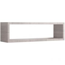 Tagère murale à jour rectangulaire mod. regolo moka