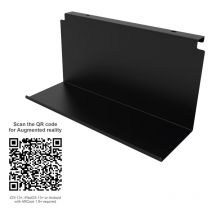 Etagère pour cadre youk - Décor : Noir ébène - Hauteur : 160 mm - Longueur : 320 mm - Matériau : Acier - Profondeur : 110 mm - kessebohmer