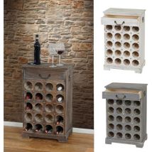 Etagère à vin Lucan pour 20 bouteilles / 76x48x31cm / style Shabby Chic - marron