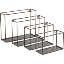 Mh London - Lot de 4 étagères en métal Vendôme