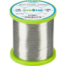 Felder Löttechnik - Felder ISO-Core Clear Sn100Ni+ Étain à souder bobine Sn99,25Cu0,7Ni0,05 1.000 kg 1 mm