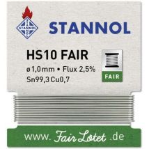 Stannol - tain à souder HS10-Fair Sn99,3Cu0,7 enrouleur 5 g 1 mm W915201