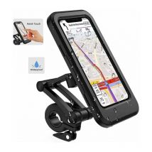 Cyslmuk - Etanche Support Telephone Velo,360°Support Smartphone Scooter avec Habillage Pluie Porte Téléphone pour Moto