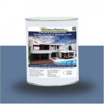 Matpro - Etanchéité Extérieure pour Toitures, Balcons et Terrasses Plates - 10 Kg Bleu pigeon