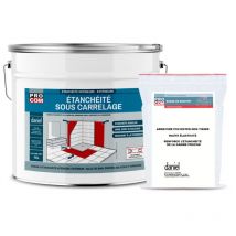 Etancheite sous carrelage, KIT douche, salle de bain, pièce humide - résine d'imperméabilisation, protection à l'eau - PROCOM 0097df 10 litres