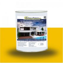 Matpro - Etanchéité Extérieure pour Toitures, Balcons et Terrasses Plates - 2.5 Kg Jaune Soleil