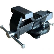 Monmobilierdesign - tau d'établi en acier pour charges lourdes avec base pivotante et enclume mors 80 mm
