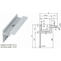 Tau pour la fixation des panneaux photovoltaïques hauteur/épaisseur 35 mm