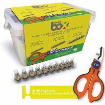 Kit Etelec Tbox - Morsetti a stecca 10 poli - Forbici professionali per elettricisti - TM KT1067
