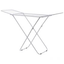 Aiducho - tendoir à Linge, Étendoir à Linge Pliable Avec Tiges, Sèche-Linge Sur Pied, Intérieur/Extérieur, Literie Et Vêtements, Blanc