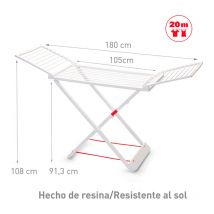Rapanda - Etendoir à poser,Étendoir à linge pliant sur pied blanc, en forme d'aile, simple, pour sécher les serviettes, poteau de couette, pour