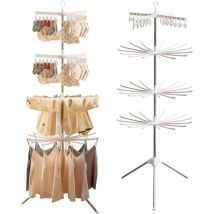 Ikodm - Etendoir Étendoir à linge, étendoir, étendoir intérieur, étendoir, étendoir balcon, pliable (48 clips + 32 cintres)