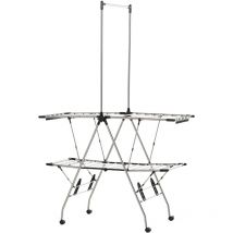 MH - tendoir pliable hydre en acier inox noir