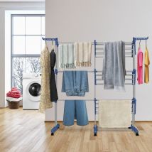Sifree - Etendoir pliable, Séchoir à linge, Etendoir à linge rétractable, Séchoirs pp en plastique, Séchoir à linge à roulettes, Etendoir a linge