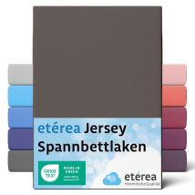 Comfort Jersey Spannbettlaken Dunkelbraun 140x200 cm - 160x200 cm - Dunkelbraun - Etérea