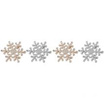 Etereauty Broches Flocon de Neige Épingles à Dos Broches de Revers de Noël Broches de Noël Strass Émail Corsage Drôle Nouveauté