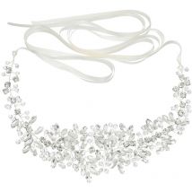 Etereauty Chaîne de corps de mariage luxueuse Ceinture de mariée en cristal Accessoire de ceinture de robe de mariée Chaîne de taille faite à la main