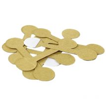 Etereauty Lot de 100 étiquettes rondes en papier kraft pour marquage de bijoux, étiquettes de prix, étiquettes de prix, étiquettes d'affichage à