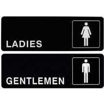 Etereauty Signs Panneau de salle de bain pour toilettes Panneau de porte de toilette Panneau de signalisation pour hommes Entreprise Toilettes Décor