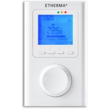 Etherma Funk-raumthermostat Et-14a Mit Uhr, Lcd-anzeige Und Wochenprogramm