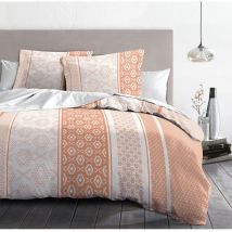 Parure de couette 3 pieces coton 57 fils 220x240 cm - ethnora
