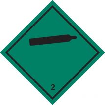 Etichetta in PVC di classe 2 divisione 2.2 per Gas non infiammabili non tossici ADR Misura - 100mm x 100mm, Numero Pezzi - 1000 Pcs.